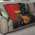 Personalised Papua New Guinea and Australia Together Quilt Bird-of-paradise and Kangaroo with Aboriginal Pattern