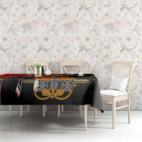 Personalised Papua New Guinea and Australia Together Tablecloth Bird-of-paradise and Kangaroo with Aboriginal Pattern