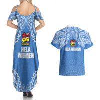 Hela Wigmen Rugby Couples Matching Summer Maxi Dress and Hawaiian Shirt Papua New Guinea Polynesian Tattoo LT03 - Polynesian Pride