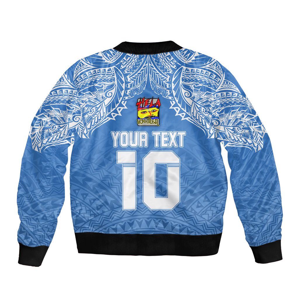 Custom Hela Wigmen Rugby Bomber Jacket Papua New Guinea Polynesian Tattoo LT03 - Polynesian Pride