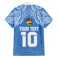 Custom Hela Wigmen Rugby Family Matching Off Shoulder Long Sleeve Dress and Hawaiian Shirt Papua New Guinea Polynesian Tattoo LT03 - Polynesian Pride