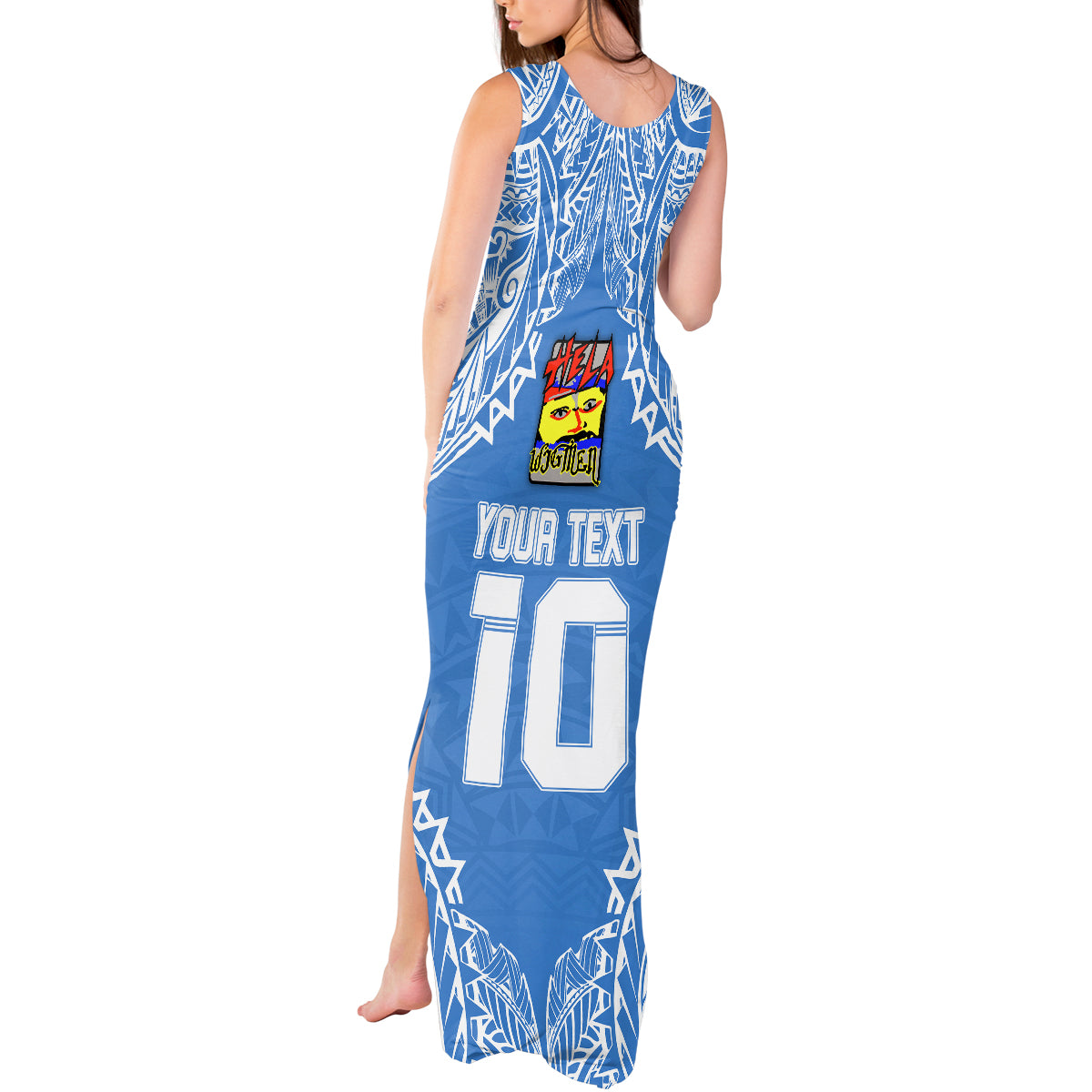 Custom Hela Wigmen Rugby Tank Maxi Dress Papua New Guinea Polynesian Tattoo LT03 - Polynesian Pride