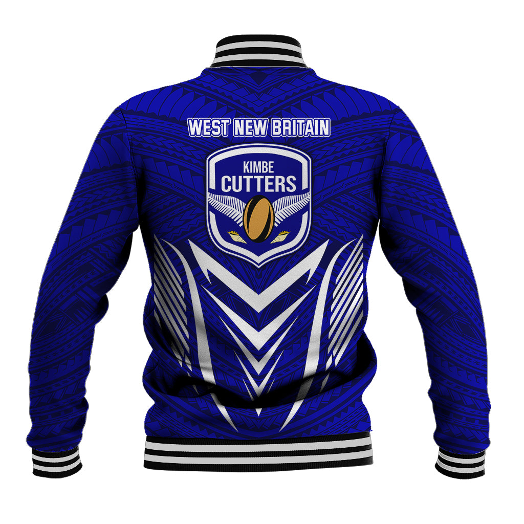 Kimbe Cutters Rugby Baseball Jacket Papua New Guinea Polynesian Tattoo Blue Version LT03 - Polynesian Pride