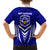 Kimbe Cutters Rugby Family Matching Off Shoulder Short Dress and Hawaiian Shirt Papua New Guinea Polynesian Tattoo Blue Version LT03 - Polynesian Pride