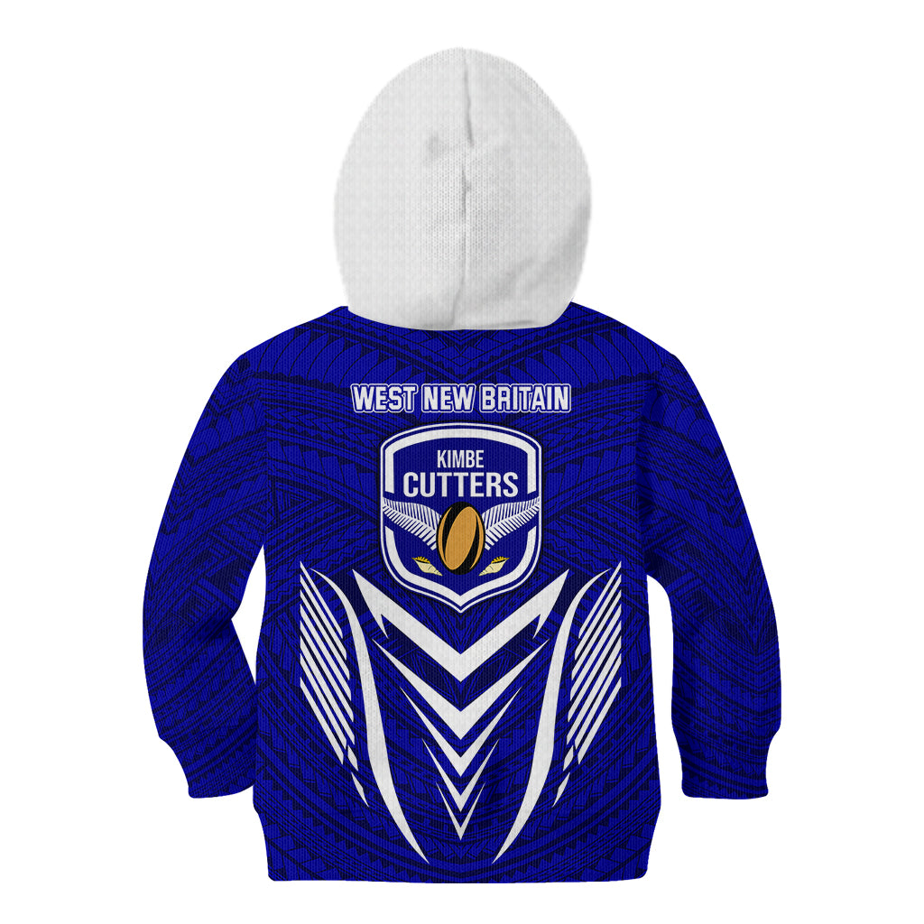 Kimbe Cutters Rugby Kid Hoodie Papua New Guinea Polynesian Tattoo Blue Version LT03 - Polynesian Pride