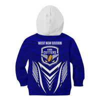 Kimbe Cutters Rugby Kid Hoodie Papua New Guinea Polynesian Tattoo Blue Version LT03 - Polynesian Pride