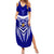 Kimbe Cutters Rugby Summer Maxi Dress Papua New Guinea Polynesian Tattoo Blue Version LT03 Women Blue - Polynesian Pride