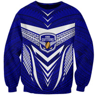 Kimbe Cutters Rugby Sweatshirt Papua New Guinea Polynesian Tattoo Blue Version LT03 Unisex Blue - Polynesian Pride