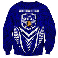 Kimbe Cutters Rugby Sweatshirt Papua New Guinea Polynesian Tattoo Blue Version LT03 - Polynesian Pride