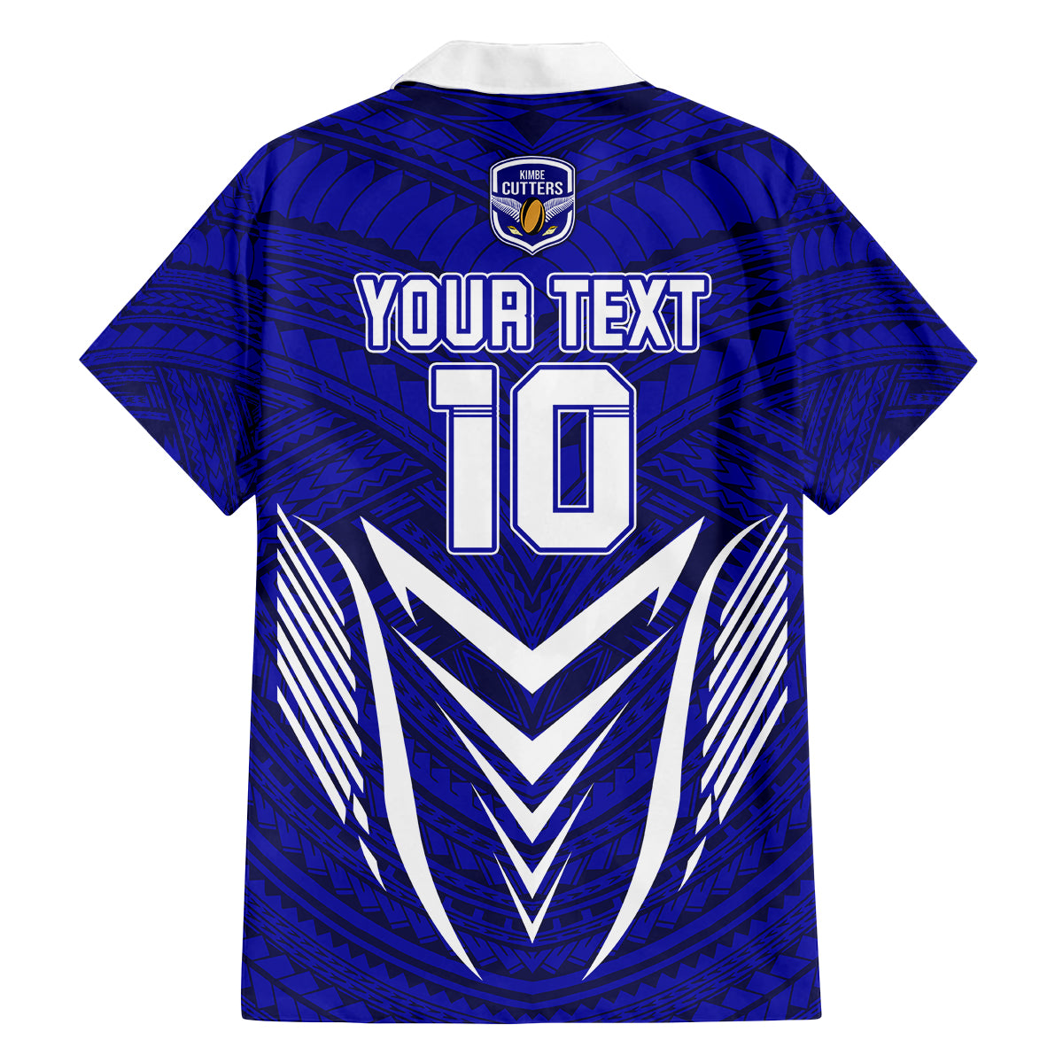 Custom Kimbe Cutters Rugby Family Matching Long Sleeve Bodycon Dress and Hawaiian Shirt Papua New Guinea Polynesian Tattoo Blue Version LT03 - Polynesian Pride