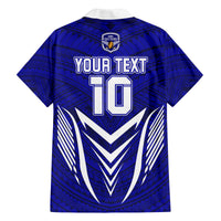 Custom Kimbe Cutters Rugby Family Matching Summer Maxi Dress and Hawaiian Shirt Papua New Guinea Polynesian Tattoo Blue Version LT03 - Polynesian Pride