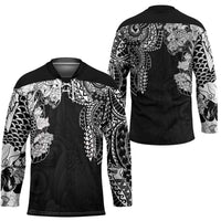 Japanese Irezumi and Hawaiian Polynesian Art Tattoo Hockey Jersey Black Color - Polynesian Pride