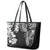 Japanese Irezumi and Hawaiian Polynesian Art Tattoo Leather Tote Bag Black Color - Polynesian Pride