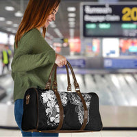 Japanese Irezumi and Hawaiian Polynesian Art Tattoo Travel Bag Black Color - Polynesian Pride