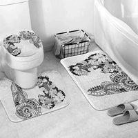 Japanese Irezumi and Hawaiian Polynesian Art Tattoo Bathroom Set White Color - Polynesian Pride