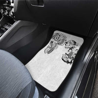 Japanese Irezumi and Hawaiian Polynesian Art Tattoo Car Mats White Color - Polynesian Pride