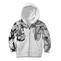 Japanese Irezumi and Hawaiian Polynesian Art Tattoo Kid Hoodie White Color - Polynesian Pride