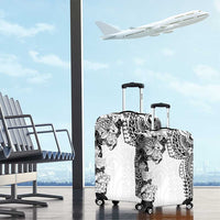 Japanese Irezumi and Hawaiian Polynesian Art Tattoo Luggage Cover White Color - Polynesian Pride