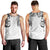 Japanese Irezumi and Hawaiian Polynesian Art Tattoo Men Tank Top White Color - Polynesian Pride