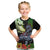 Hawaii Kaimuki High School Kid T Shirt Tribal Kakau Pattern Mix Hibiscus Flower LT03 Black - Polynesian Pride