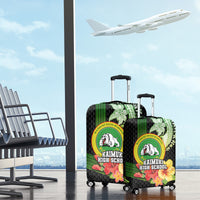 Hawaii Kaimuki High School Luggage Cover Tribal Kakau Pattern Mix Hibiscus Flower LT03 - Polynesian Pride