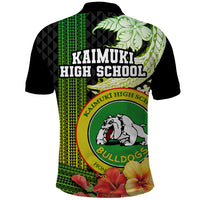 Hawaii Kaimuki High School Polo Shirt Tribal Kakau Pattern Mix Hibiscus Flower LT03 - Polynesian Pride