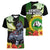Hawaii Kaimuki High School Women V Neck T Shirt Tribal Kakau Pattern Mix Hibiscus Flower LT03 - Polynesian Pride