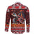 Hawaii KaʻUla Wena Volcano Turtle Family Matching Mermaid Dress and Hawaiian Shirt Lava and Tropical Plants Tribal Pattern