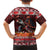 Hawaii KaʻUla Wena Volcano Turtle Family Matching Short Sleeve Bodycon Dress and Hawaiian Shirt Lava and Tropical Plants Tribal Pattern