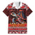 Hawaii KaʻUla Wena Volcano Turtle Family Matching Short Sleeve Bodycon Dress and Hawaiian Shirt Lava and Tropical Plants Tribal Pattern