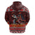 Hawaii KaʻUla Wena Volcano Turtle Hoodie Lava and Tropical Plants Tribal Pattern