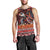 Hawaii KaʻUla Wena Volcano Turtle Men Tank Top Lava and Tropical Plants Tribal Pattern