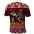 Hawaii KaʻUla Wena Volcano Turtle Polo Shirt Lava and Tropical Plants Tribal Pattern