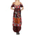 Hawaii KaʻUla Wena Volcano Turtle Summer Maxi Dress Lava and Tropical Plants Tribal Pattern