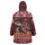 Hawaii KaʻUla Wena Volcano Turtle Wearable Blanket Hoodie Lava and Tropical Plants Tribal Pattern