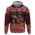 Hawaii KaʻUla Wena Volcano Turtle Zip Hoodie Lava and Tropical Plants Tribal Pattern