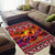 Hawaii KaʻUla Wena Octopus Area Rug Oceanic Red with Corals and Tropical On Sunset Landscape