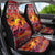 Hawaii KaʻUla Wena Octopus Car Seat Cover Oceanic Red with Corals and Tropical On Sunset Landscape