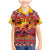 Hawaii KaʻUla Wena Octopus Family Matching Mermaid Dress and Hawaiian Shirt Oceanic Red with Corals and Tropical On Sunset Landscape