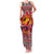 Hawaii KaʻUla Wena Octopus Family Matching Tank Maxi Dress and Hawaiian Shirt Oceanic Red with Corals and Tropical On Sunset Landscape