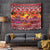 Hawaii KaʻUla Wena Octopus Tapestry Oceanic Red with Corals and Tropical On Sunset Landscape