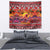 Hawaii KaʻUla Wena Octopus Tapestry Oceanic Red with Corals and Tropical On Sunset Landscape