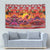 Hawaii KaʻUla Wena Octopus Tapestry Oceanic Red with Corals and Tropical On Sunset Landscape