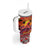 Hawaii KaʻUla Wena Octopus Tumbler With Handle Oceanic Red with Corals and Tropical On Sunset Landscape