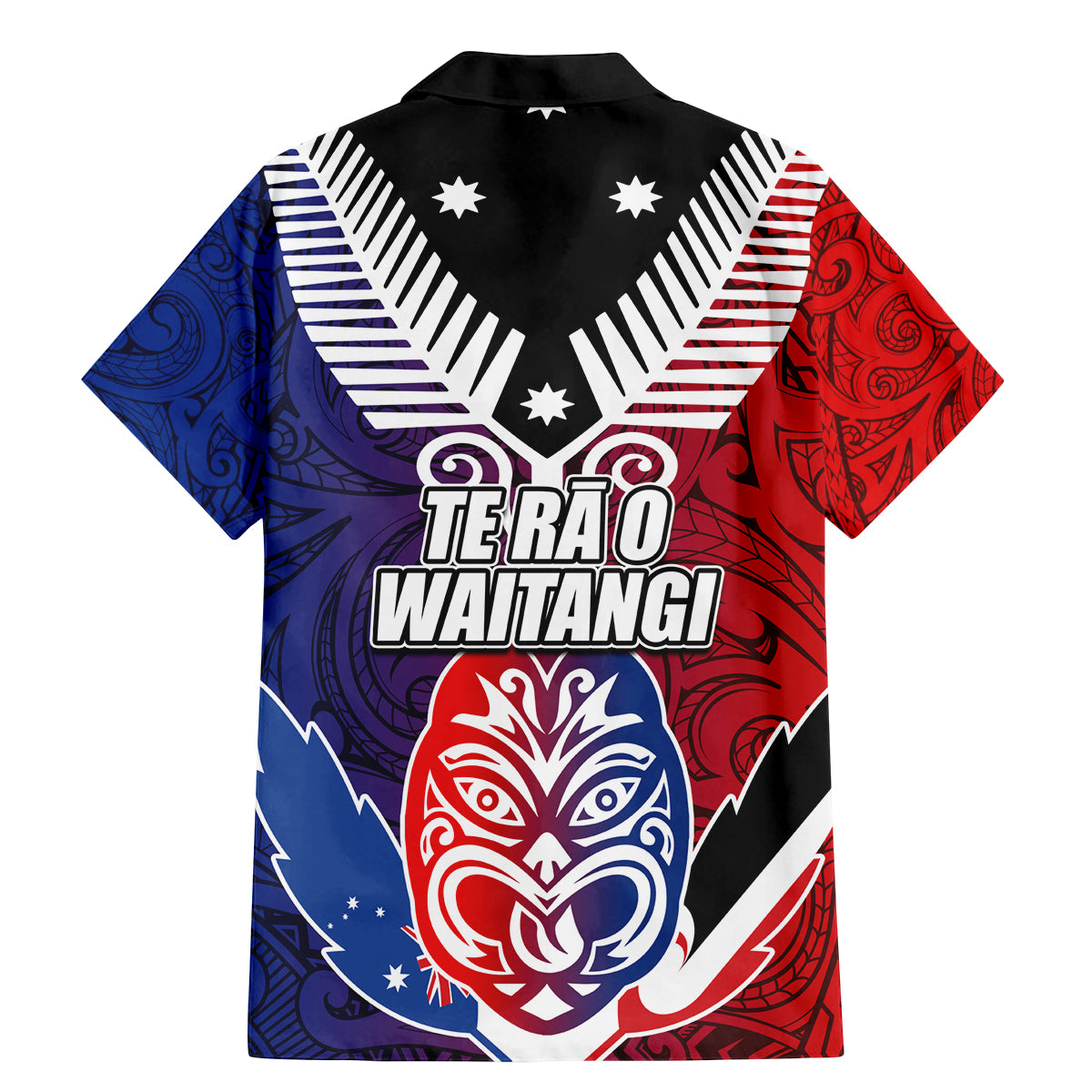 New Zealand Waitangi Family Matching Mermaid Dress and Hawaiian Shirt Kia Ora Maori Koruru Tiki Mask LT03 - Polynesian Pride