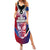 New Zealand Waitangi Summer Maxi Dress Kia Ora Maori Koruru Tiki Mask LT03 Women Red - Polynesian Pride