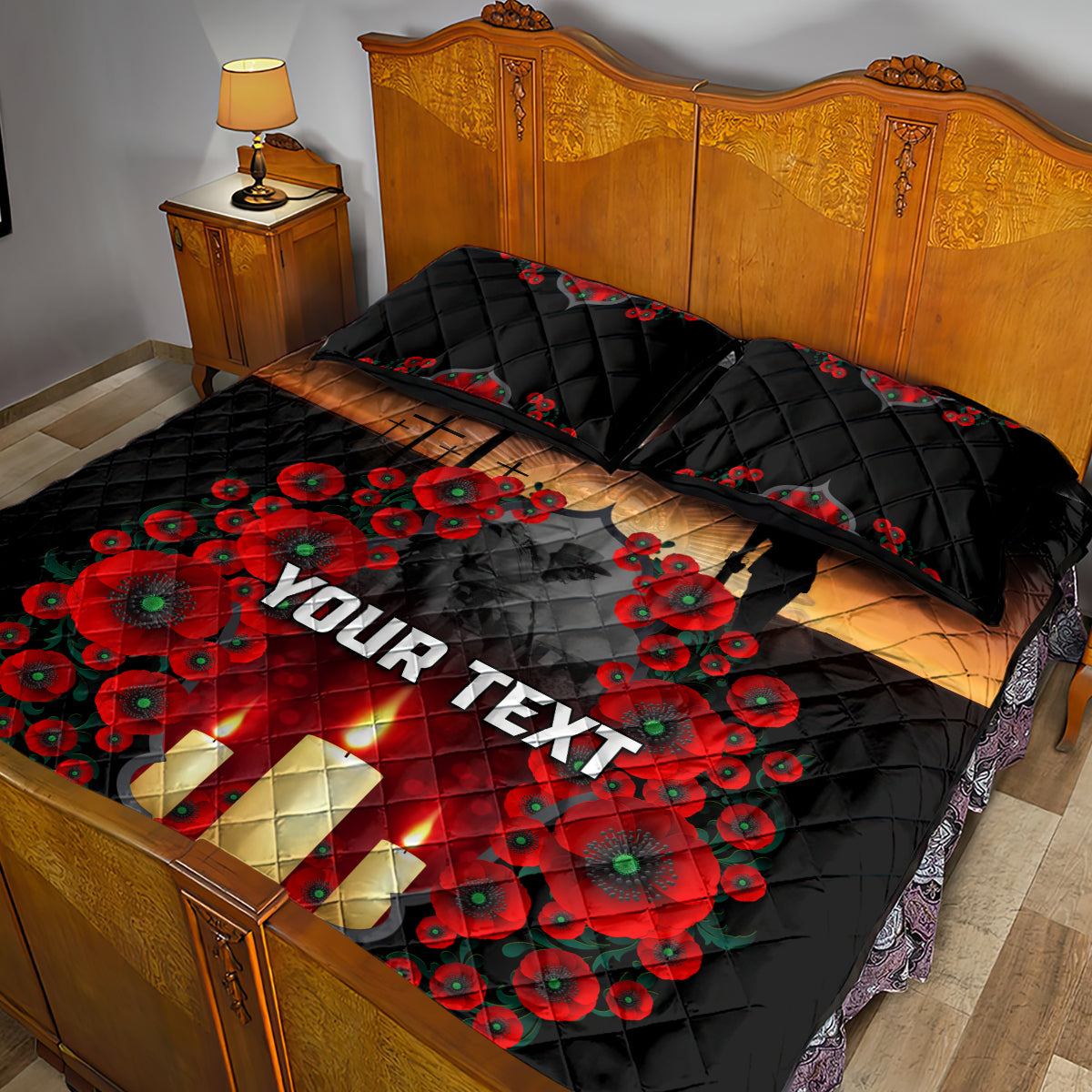 Custom New Zealand and Australia ANZAC Day Quilt Bed Set Gallipoli and Canlelight Lest We Forget LT03 - Polynesian Pride
