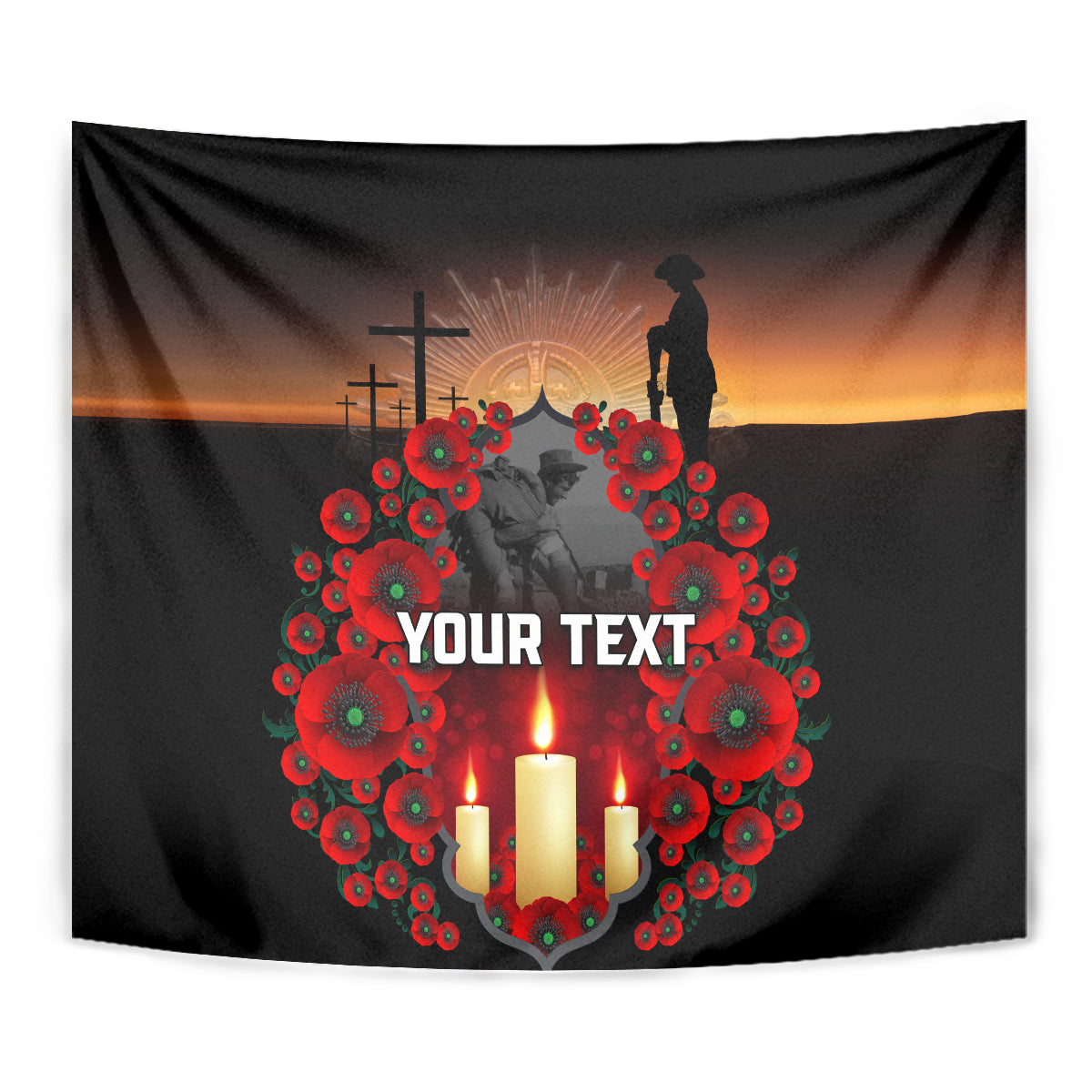 Custom New Zealand and Australia ANZAC Day Tapestry Gallipoli and Canlelight Lest We Forget LT03 - Polynesian Pride