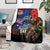 New Zealand and Australia ANZAC Day Blanket National Flag mix Kiwi Bird and Kangaroo Soldier Style