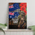New Zealand and Australia ANZAC Day Canvas Wall Art National Flag mix Kiwi Bird and Kangaroo Soldier Style